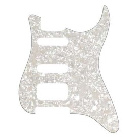 Pickguard Stratocaster H/S/S 11-Hole Mount Aged White Moto 4-Ply 0991338000
