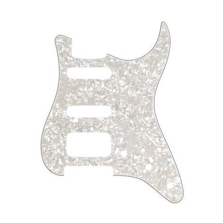 Pickguard Stratocaster H/S/S 11-Hole Mount Aged White Moto 4-Ply 0991338000