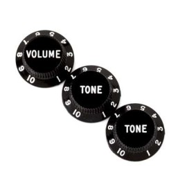 Stratocaster Knobs Black (Volume, Tone, Tone) (3) 0991365000